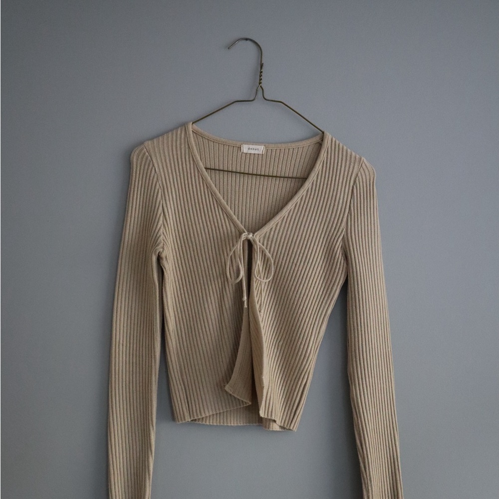 Debut Tie Front Long Sleeve Top